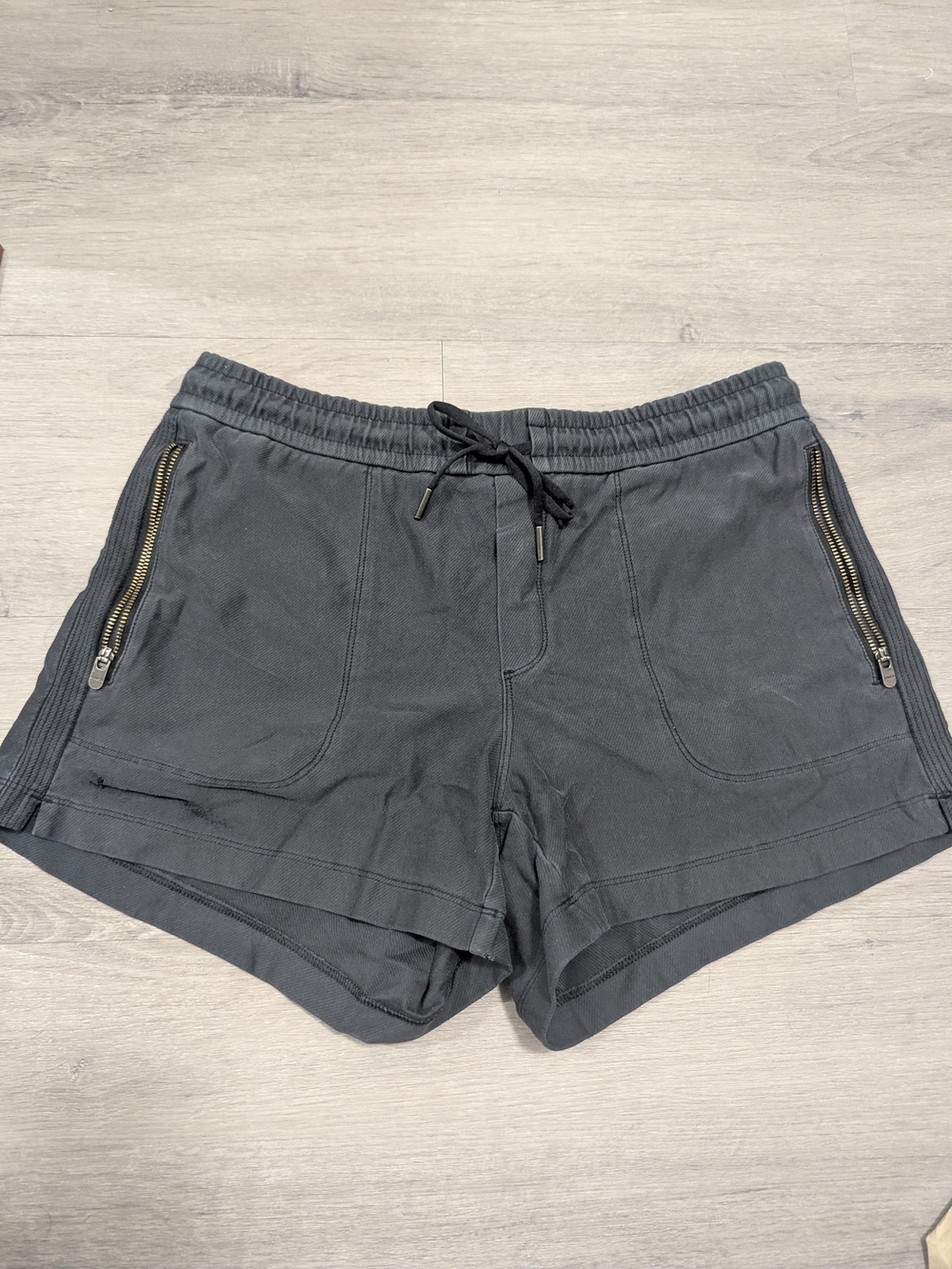 Athleta Charcoal Gray Athletic Drawstring Shorts